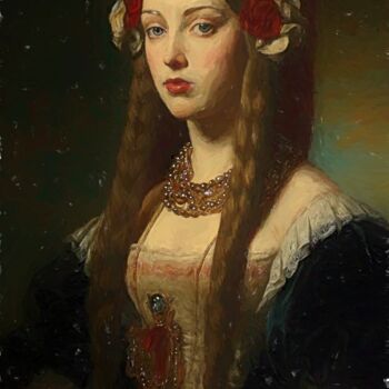Digitale Kunst mit dem Titel "Anne Boleyn : Paint…" von Gerry Martinez, Original-Kunstwerk, Digitale Malerei