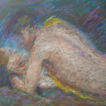 Painting titled "Lovers." by Gerry Miller, Original Artwork, Pastel