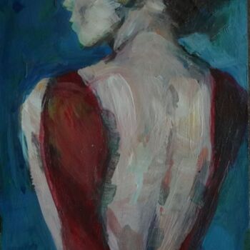 Painting titled "Back in  Red" by Gerry Miller, Original Artwork, Acrylic