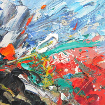 Pintura titulada "Red Emission" por Gerry Miller, Obra de arte original, Oleo
