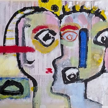 Painting titled "j2022-30(zonder tit…" by Gert Van Beek, Original Artwork, Acrylic