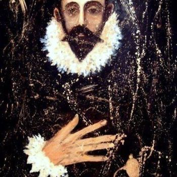 Peinture intitulée "El caballero del do…" par Gesaiz, Œuvre d'art originale
