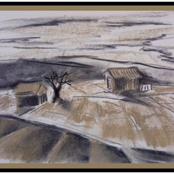 Рисунок под названием ""Un lieu de solitud…" - Gevorg Koninyan, Подлинное произведение искусства, Древесный уголь