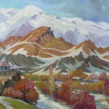 Painting titled "Winter" by Gevorg Avagyan, Original Artwork