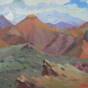 Pittura intitolato "Mountains in Vayk" da Gevorg Avagyan, Opera d'arte originale