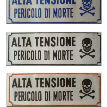 Σχέδιο με τίτλο "Alta Tensione" από Gianfranco Pulitano, Αυθεντικά έργα τέχνης