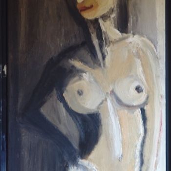 Painting titled "Justine" by Gilbert Froissard, Original Artwork