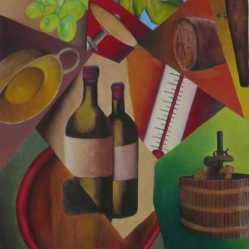 Painting titled "le Vin" by Gilles Galboud, Original Artwork