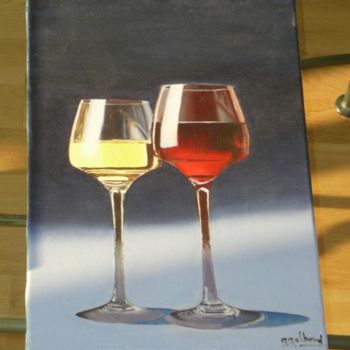 Painting titled "les verres" by Gilles Galboud, Original Artwork