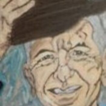 绘画 标题为“Leonard Cohen (3)” 由Ggf, 原创艺术品, 油