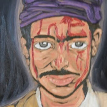 Painting titled "Afghan" by Ggf, Original Artwork, Oil