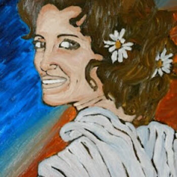 Malerei mit dem Titel "Margaret Trudeau" von Ggf, Original-Kunstwerk, Öl