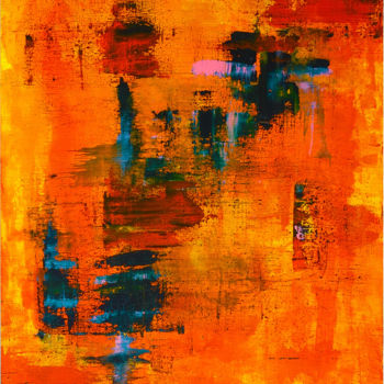 Pittura intitolato ""A dance in an oran…" da Galina Khabarova, Opera d'arte originale, Acrilico