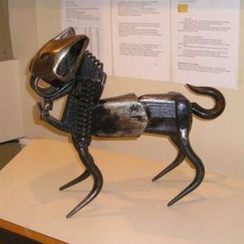 Sculpture titled "le chat" by Gérard Gharbi, Original Artwork