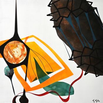 Painting titled "Et pourtant elle to…" by Gérard Gelin, Original Artwork, Acrylic