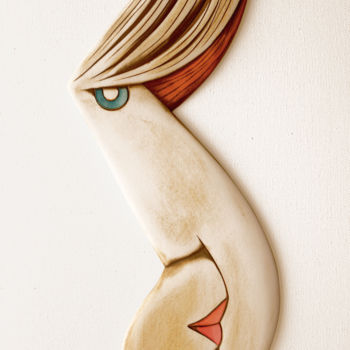 雕塑 标题为“Eve” 由The King Arter, 原创艺术品, 塑料 安装在木质担架架上