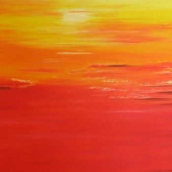 Painting titled "COUCHER" by Ghislaine Driutti, Original Artwork