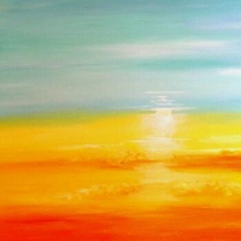 Painting titled "SOLEIL" by Ghislaine Driutti, Original Artwork