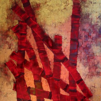 Картина под названием "DESORDRE" - Ghislaine Driutti, Подлинное произведение искусства, Масло