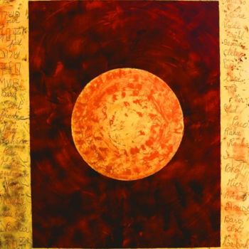 Schilderij getiteld "LA SPHERE DE PAIX" door Ghislaine Driutti, Origineel Kunstwerk