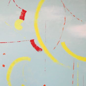 Peinture intitulée "Cerf volant" par Ghislaine Driutti, Œuvre d'art originale, Huile