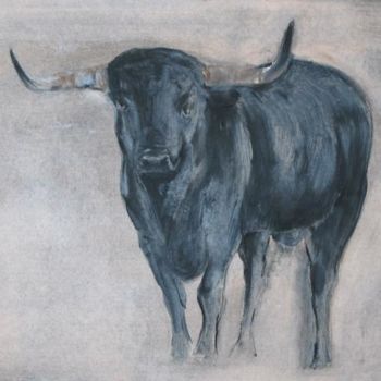 Peinture intitulée "taureau 4" par Anneghelf, Œuvre d'art originale
