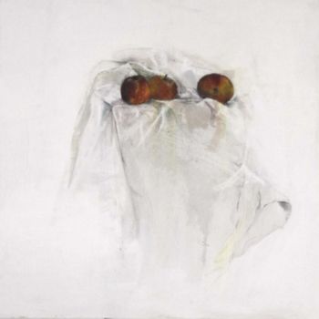 Картина под названием "les trois pommes" - Anneghelf, Подлинное произведение искусства