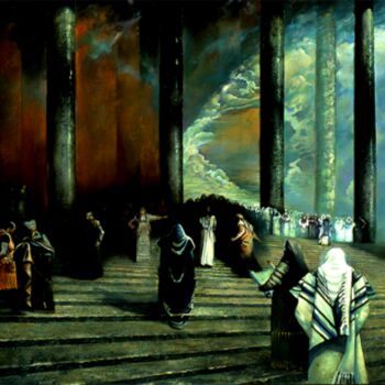 Pintura intitulada "Messiah" por Ghenadie Sontu, Obras de arte originais, Óleo