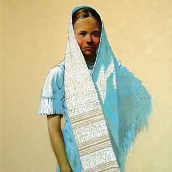 Painting titled "Sarah" by Ghenadie Sontu, Original Artwork, Oil