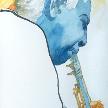 Pintura intitulada "Intensité Jazz 02" por Patrick Gheysen, Obras de arte originais, Óleo