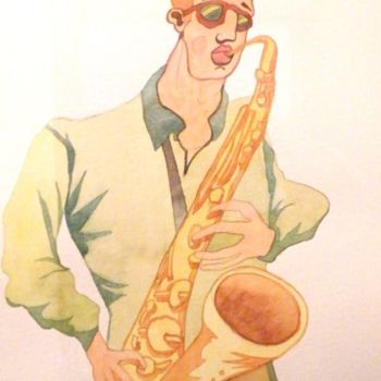 Pintura titulada "Intensité Jazz 04" por Patrick Gheysen, Obra de arte original, Oleo