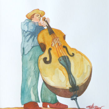 「Intensite Jazz 08」というタイトルの絵画 Patrick Gheysenによって, オリジナルのアートワーク, オイル
