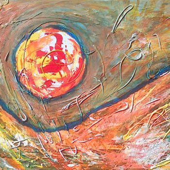 Peinture intitulée "Incandescence 02" par Patrick Gheysen, Œuvre d'art originale, Huile