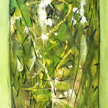 Painting titled "Arborescence" by Patrick Gheysen, Original Artwork, Oil
