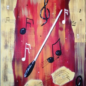 Painting titled "MUSIQUE" by Ghislaine Chedebois (Gimar), Original Artwork, Acrylic