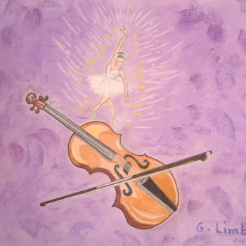 Pintura intitulada "La petite fée de la…" por Ghislaine Limbour, Obras de arte originais, Pastel