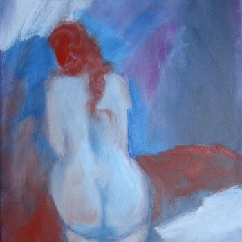 Painting titled "Femme rousse au rév…" by Ghislaine Segal, Original Artwork