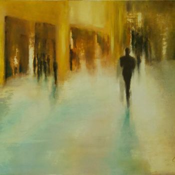 Painting titled "galerie 2" by Ghislaine Calën, Original Artwork