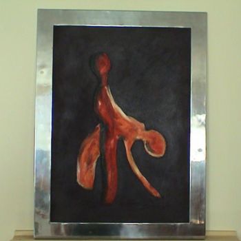 Painting titled "duo" by Ghislaineh, Original Artwork, Oil