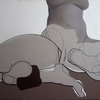 Ζωγραφική με τίτλο "nud" από Gheorghe Lungu, Αυθεντικά έργα τέχνης, Ακρυλικό