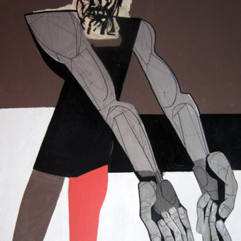 Картина под названием "pacalitul" - Gheorghe Lungu, Подлинное произведение искусства, Акрил