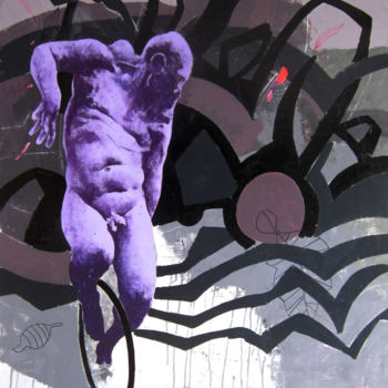 Картина под названием "eghilibrist" - Gheorghe Lungu, Подлинное произведение искусства, Акрил