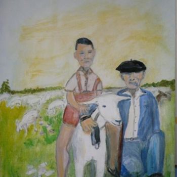 Painting titled "berger" by Gérard Husta, Original Artwork