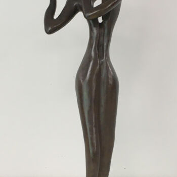 Sculptuur getiteld "Air de flûte     (b…" door Ghyslaine Leonelli, Origineel Kunstwerk, Bronzen