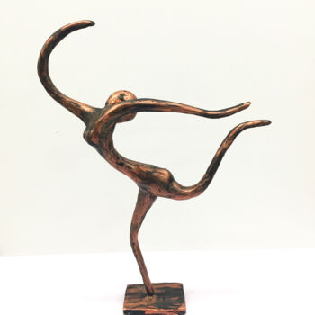 Скульптура под названием "Flow005" - Ghyslaine Leonelli, Подлинное произведение искусства, Смола