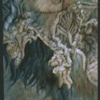 Peinture intitulée "jeune fille en fleu…" par Ghyslaine De Sevlian, Œuvre d'art originale, Huile