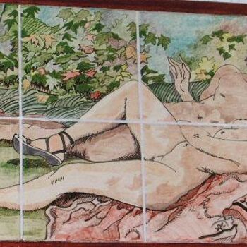 Pintura titulada "Daphnis et Clhoé" por Ghyslaine De Sevlian, Obra de arte original, Oleo