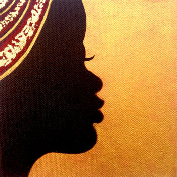 Painting titled "Profile Donna #2" by Giacomo Braccialarghe, Original Artwork, Acrylic