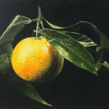 Peinture intitulée "mandarino-" par Simone Giaiacopi, Œuvre d'art originale, Huile