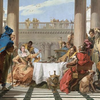 Peinture intitulée "Le Banquet de Cléop…" par Giambattista Tiepolo, Œuvre d'art originale, Huile